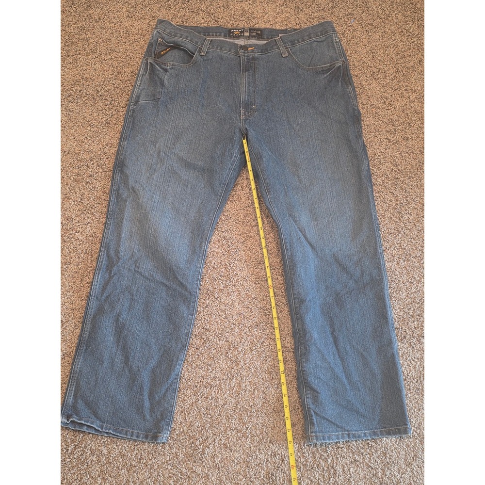 Ariat Rebar M4 Durastretch Relaxed Boot Cut Jeans‎ Mens 40x32 Blue 10016221 - Picture 5 of 11